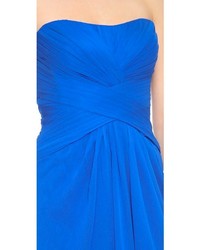 Синее вечернее платье от Monique Lhuillier