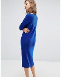 Синее вязаное платье-миди от Asos