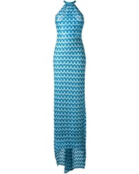 Синее вязаное платье от Missoni