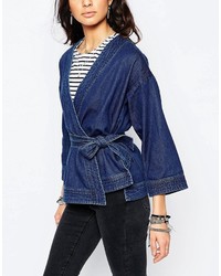 Синее джинсовое кимоно от Noisy May
