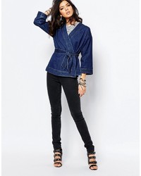 Синее джинсовое кимоно от Noisy May