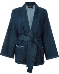 Синее джинсовое кимоно
