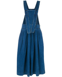 Синее джинсовое платье-миди от Chloé