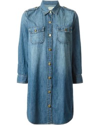 Синее джинсовое платье-рубашка от Current/Elliott