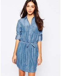 Синее джинсовое платье-рубашка от Oasis