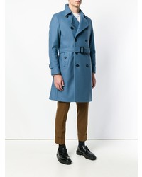 Синее длинное пальто от Hevo