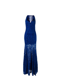 Синее кружевное вечернее платье от Martha Medeiros