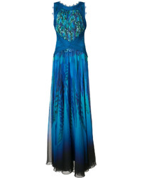 Синее кружевное вечернее платье от Tadashi Shoji