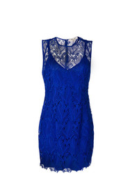 Синее кружевное платье прямого кроя от Dvf Diane Von Furstenberg