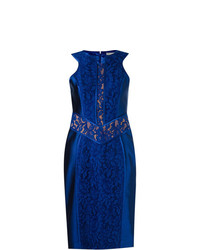 Синее кружевное платье-футляр от Martha Medeiros