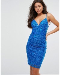 Синее кружевное платье от Lipsy