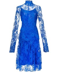 Синее кружевное платье от Tome