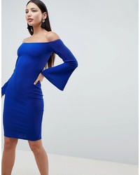 Синее облегающее платье от AX Paris