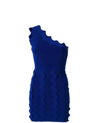 Синее облегающее платье от David Koma