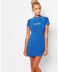 Синее облегающее платье от Unif