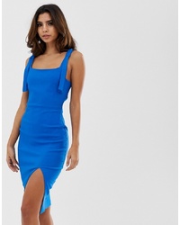 Синее облегающее платье от Vesper