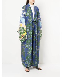 Женское синее пальто дастер от Michel Klein