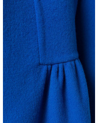 Синее пальто-накидка от Ermanno Scervino