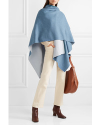 Синее пальто-накидка от Agnona