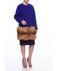 Женское синее пальто от Anastasya Barsukova