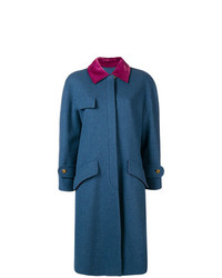 Женское синее пальто от Chanel Vintage