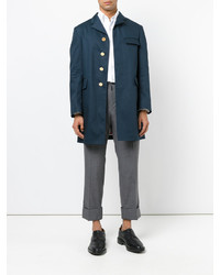 Мужское синее пальто от Thom Browne