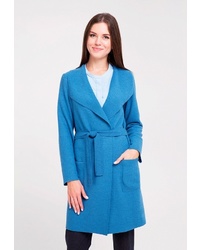 Женское синее пальто от D'lys