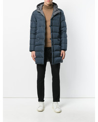 Мужское синее пальто от Herno