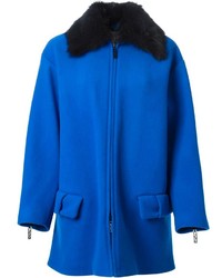 Женское синее пальто от Kenzo