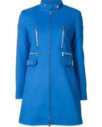 Женское синее пальто от Moschino