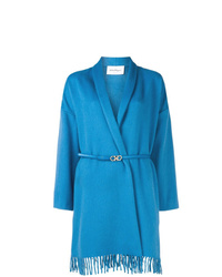 Женское синее пальто от Salvatore Ferragamo