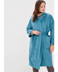Женское синее пальто от Villagi