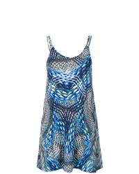 Синее платье-комбинация с принтом от Lygia & Nanny