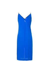 Синее платье-комбинация от Dion Lee