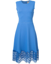 Синее платье крючком от Lela Rose