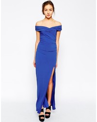 Синее платье-макси от Bardot