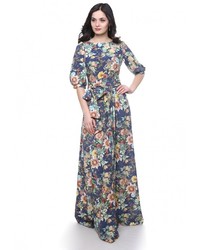 Синее платье-макси от Olivegrey