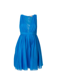 Синее платье-миди со складками от N°21