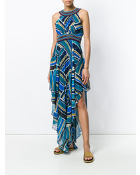 Синее платье-миди со складками от TALITHA