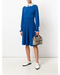 Синее платье-миди от Temperley London