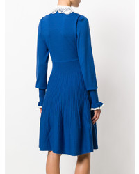 Синее платье-миди от Temperley London