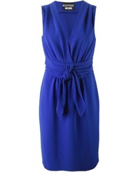 Синее платье-миди от Moschino