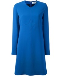 Синее платье прямого кроя от Courreges
