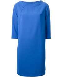 Синее платье прямого кроя от Gianluca Capannolo