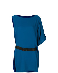 Синее платье прямого кроя от Hermès Vintage