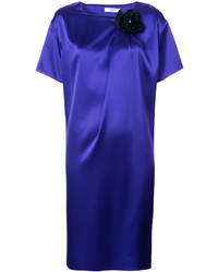 Синее платье прямого кроя от Lanvin
