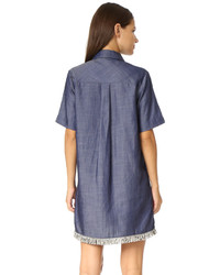 Синее платье прямого кроя от Line & Dot