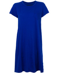 Синее платье прямого кроя от Sacai
