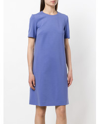 Синее платье прямого кроя от Les Copains