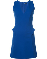 Синее платье прямого кроя от Thierry Mugler